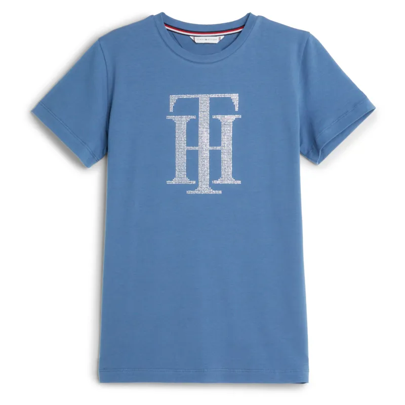 Tommy Hilfiger Women's Rhinestone T-Shirt - Blue Coast
